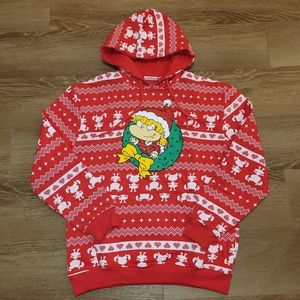 Nickelodeon Rugrats Angelica Pickles Christmas Hoodie Red Women’s Size Medium